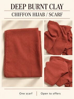 Deep Burnt Clay Chiffon Hijab